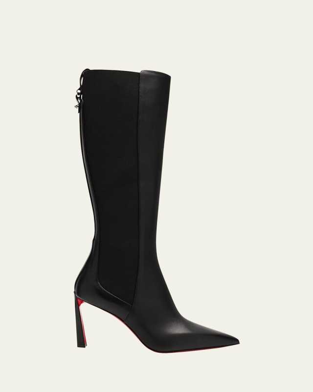 Condodo Leather Red Sole Knee-High Boots